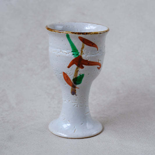 ゴブレット 鉄絵・赤絵 唐草文 - 益子焼 - 03 | 松原 直之