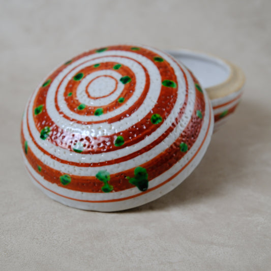 蓋物・小物入れ 赤絵 - 益子焼 - 01 | 松原 直之