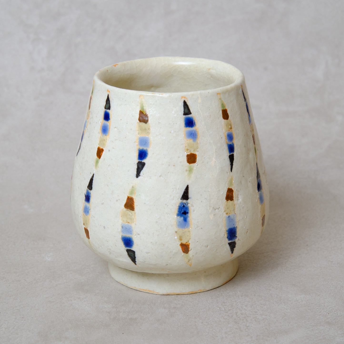 ワインカップ・フリーカップ（白） 幾何学模様 | 加守田 太郎