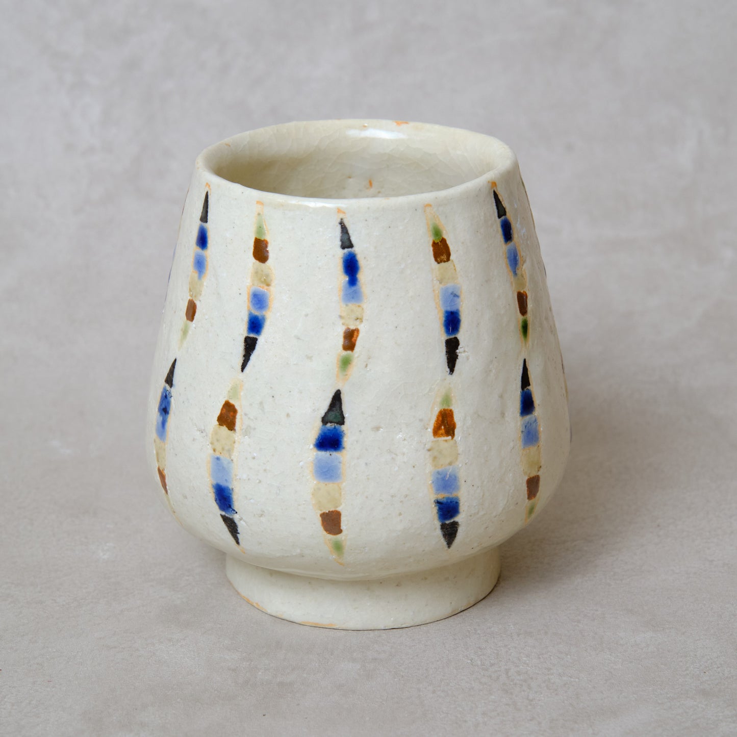 ワインカップ・フリーカップ（白） 幾何学模様 | 加守田 太郎