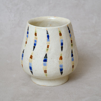 ワインカップ・フリーカップ（白） 幾何学模様 | 加守田 太郎