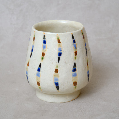 ワインカップ・フリーカップ（白） 幾何学模様 | 加守田 太郎