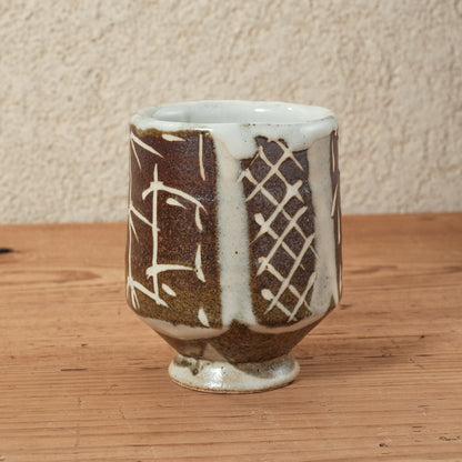 湯呑み 大 鉄絵 唐草文 - 益子焼 - 01 | 松原 直之