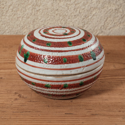 蓋物・小物入れ 赤絵 - 益子焼 - 01 | 松原 直之