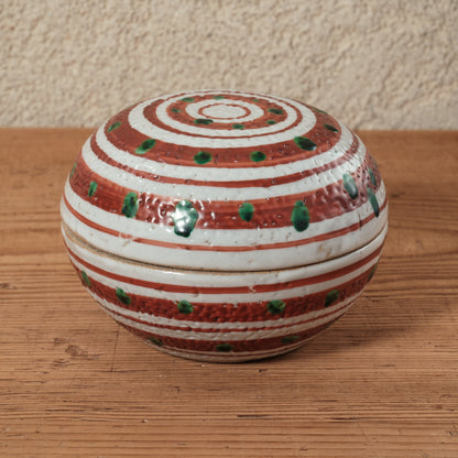 蓋物・小物入れ 赤絵 - 益子焼 - 01 | 松原 直之