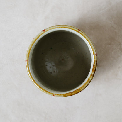 湯呑み 大 鉄絵・赤絵 唐草文 - 益子焼 - 03 | 松原 直之