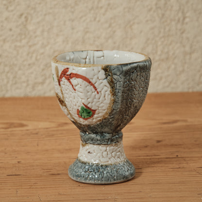 ゴブレット 鉄絵・赤絵 唐草文 - 益子焼 - 01 | 松原 直之