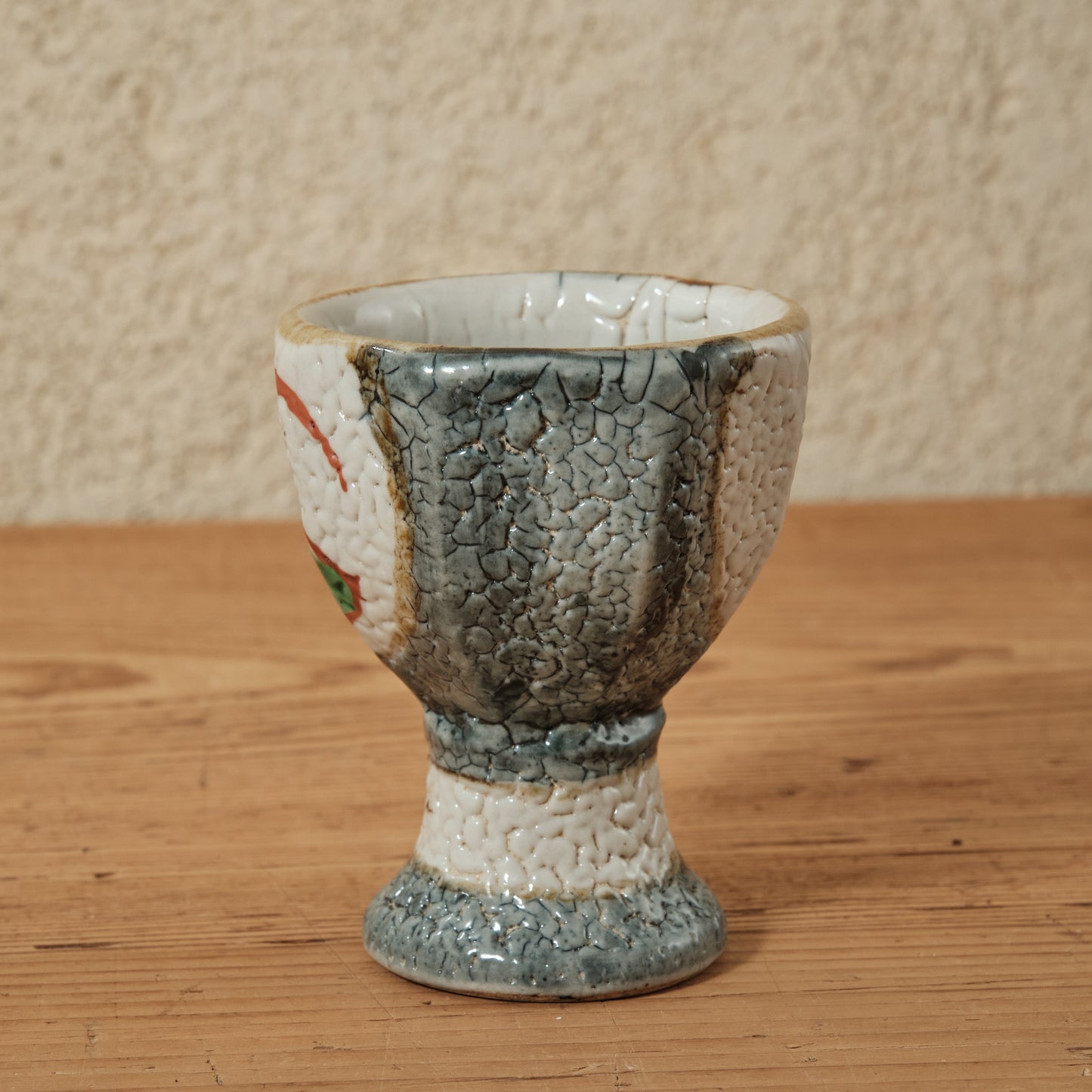 ゴブレット 鉄絵・赤絵 唐草文 - 益子焼 - 01 | 松原 直之