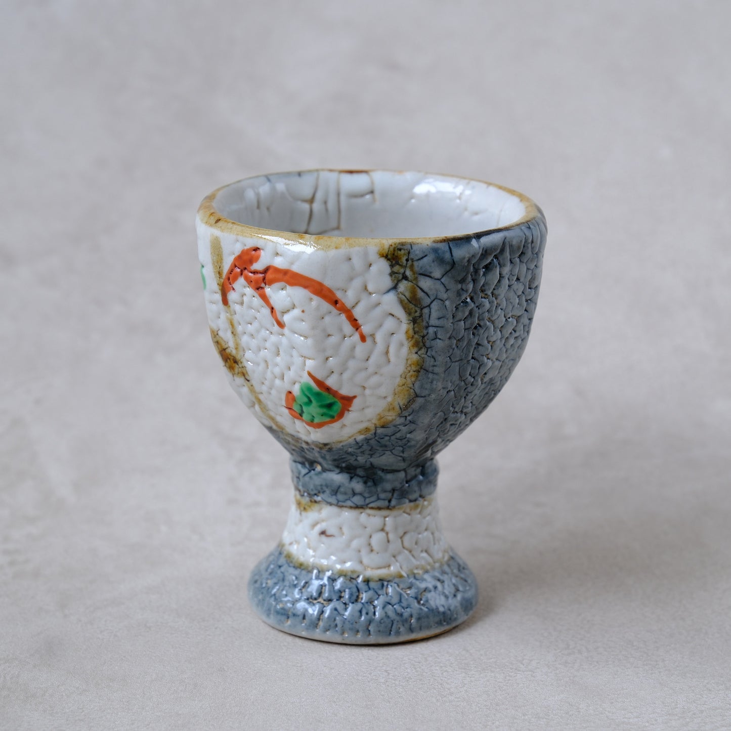 ゴブレット 鉄絵・赤絵 唐草文 - 益子焼 - 01 | 松原 直之