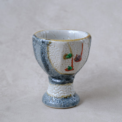 ゴブレット 鉄絵・赤絵 唐草文 - 益子焼 - 01 | 松原 直之