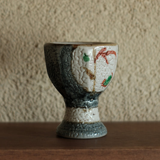 ゴブレット 鉄絵・赤絵 唐草文 - 益子焼 - 01 | 松原 直之