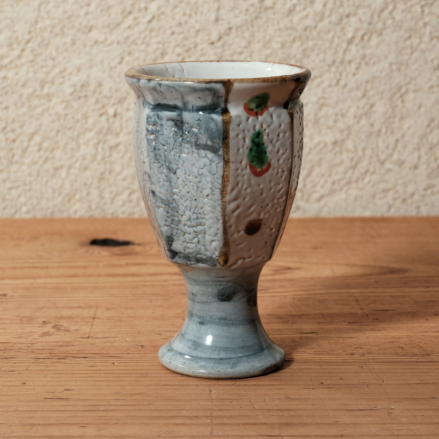 ゴブレット 鉄絵・赤絵 唐草文 - 益子焼 - 02 | 松原 直之