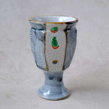 ゴブレット 鉄絵・赤絵 唐草文 - 益子焼 - 02 | 松原 直之