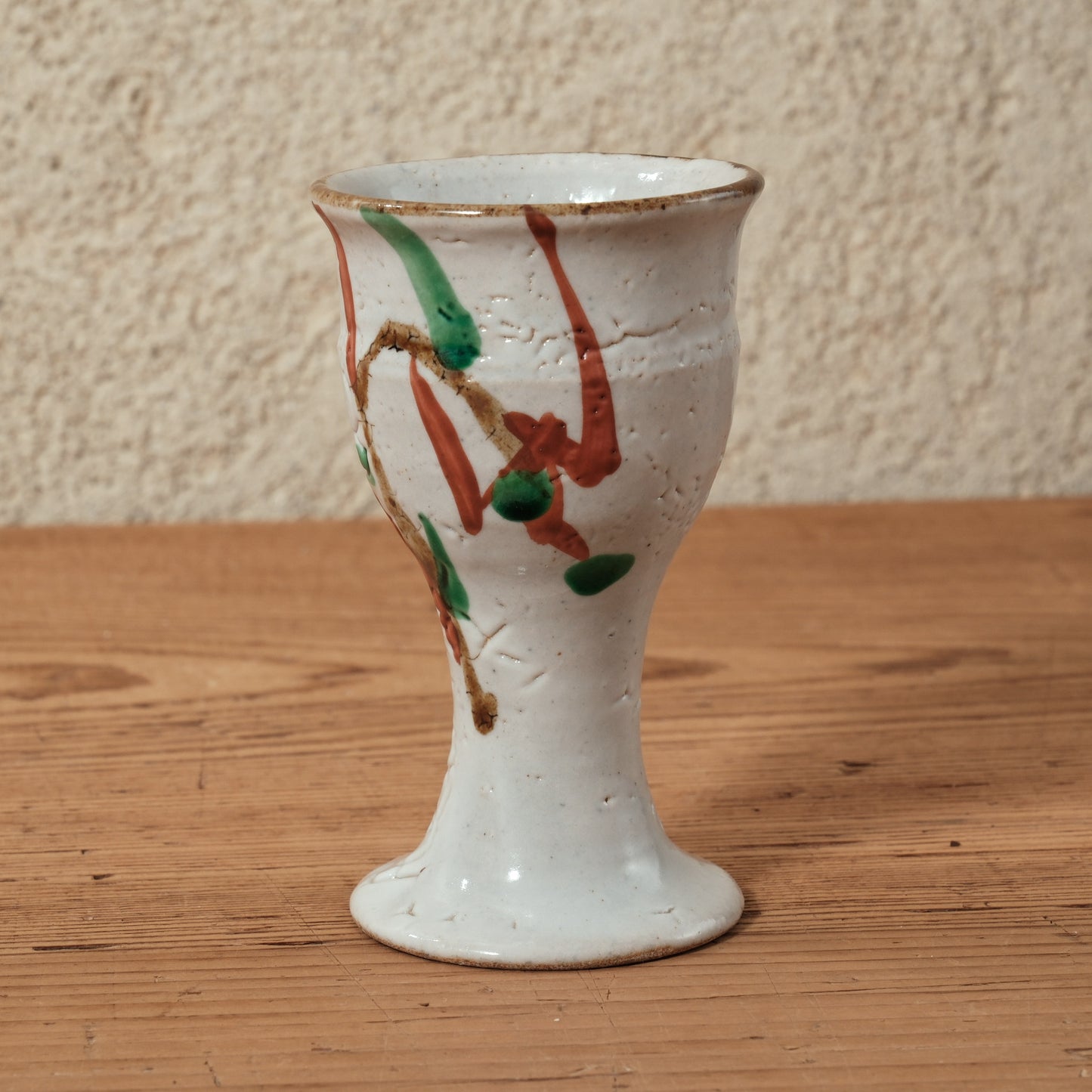 ゴブレット 鉄絵・赤絵 唐草文 - 益子焼 - 03 | 松原 直之