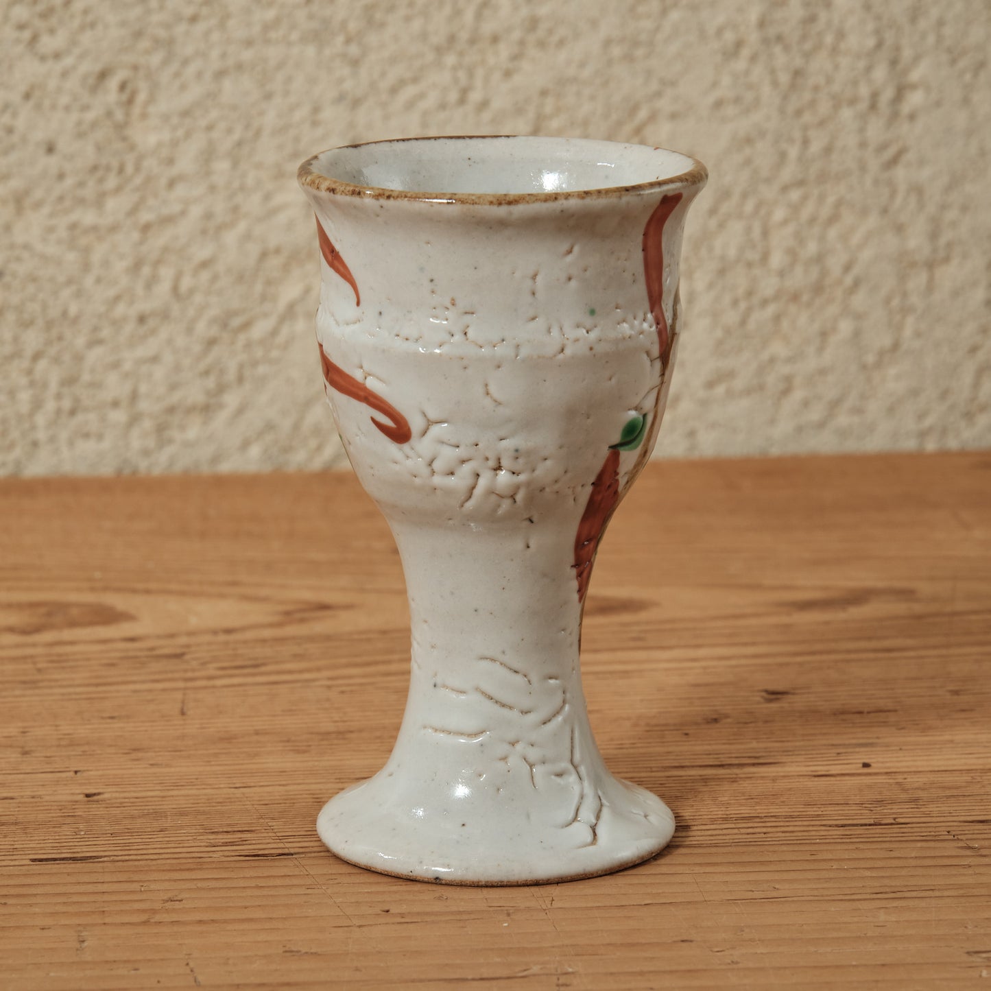 ゴブレット 鉄絵・赤絵 唐草文 - 益子焼 - 03 | 松原 直之