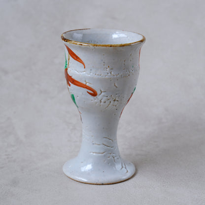 ゴブレット 鉄絵・赤絵 唐草文 - 益子焼 - 03 | 松原 直之