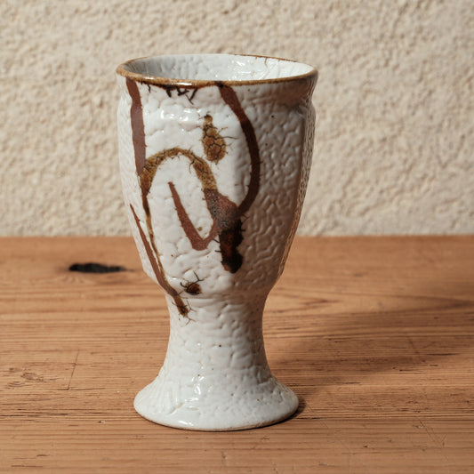 ゴブレット 鉄絵 唐草文 - 益子焼 - 01 | 松原 直之