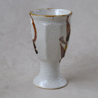 ゴブレット 鉄絵 唐草文 - 益子焼 - 01 | 松原 直之