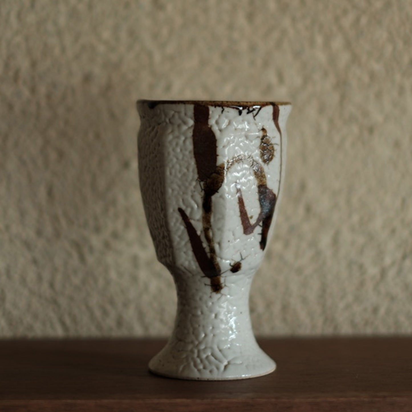 ゴブレット 鉄絵 唐草文 - 益子焼 - 01 | 松原 直之