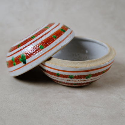 蓋物・小物入れ 赤絵 - 益子焼 - 01 | 松原 直之