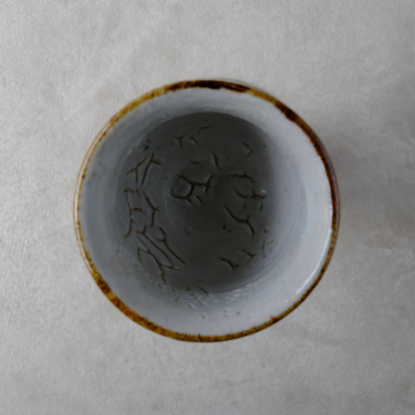 ゴブレット 鉄絵・赤絵 唐草文 - 益子焼 - 03 | 松原 直之