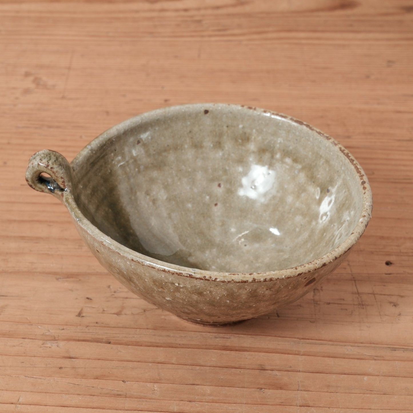 [ 田尾 明子 ] 灰釉ちびナス小鉢 幅約14cm