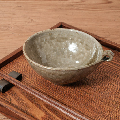 [ 田尾 明子 ] 灰釉ちびナス小鉢 幅約14cm