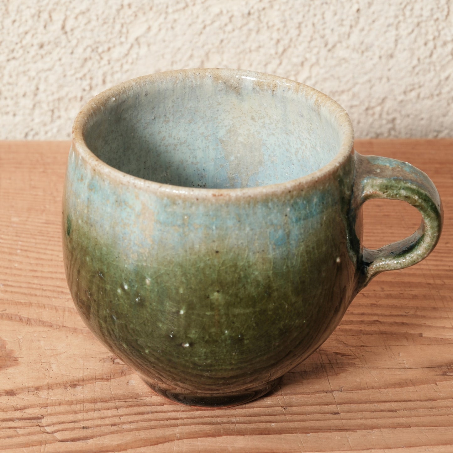 [ 田尾 明子 ] 丸マグカップ 織部 幅約11cm×高約8.5cm