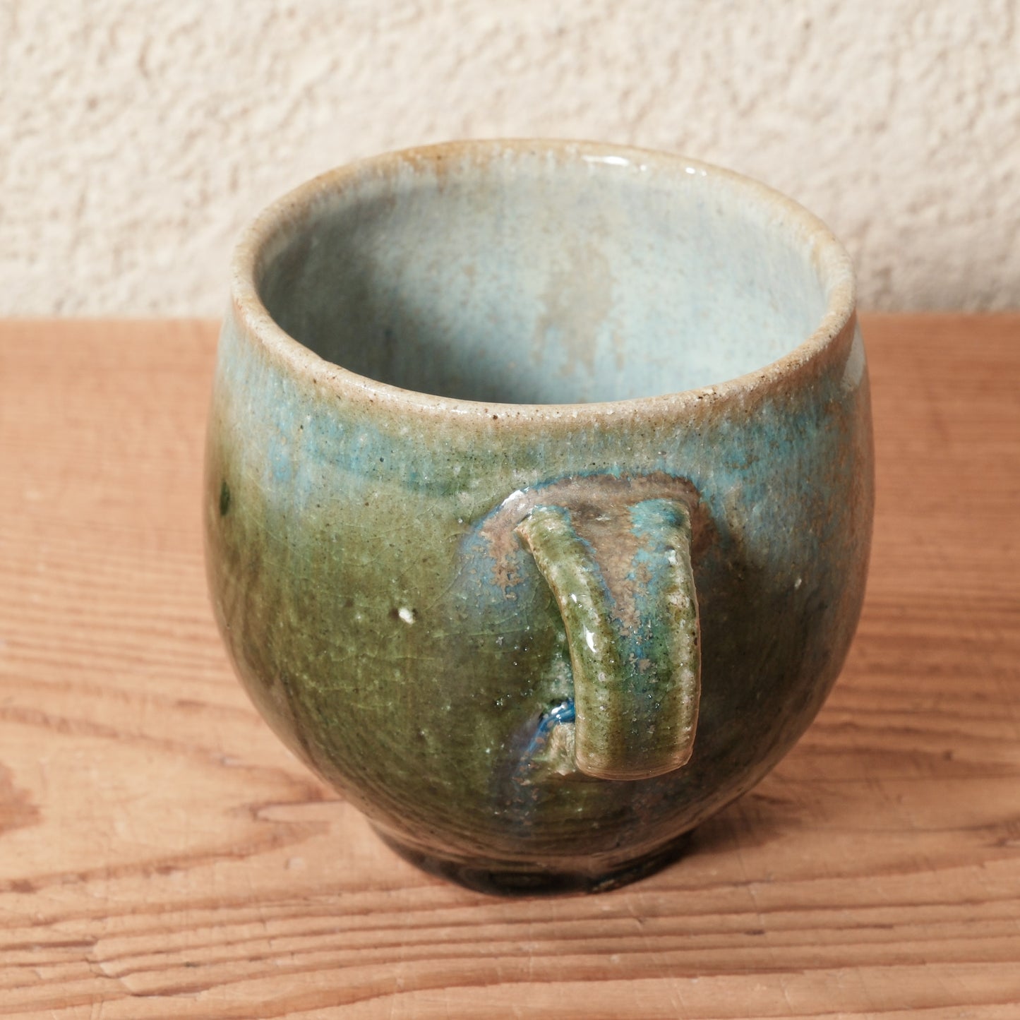 [ 田尾 明子 ] 丸マグカップ 織部 幅約11cm×高約8.5cm