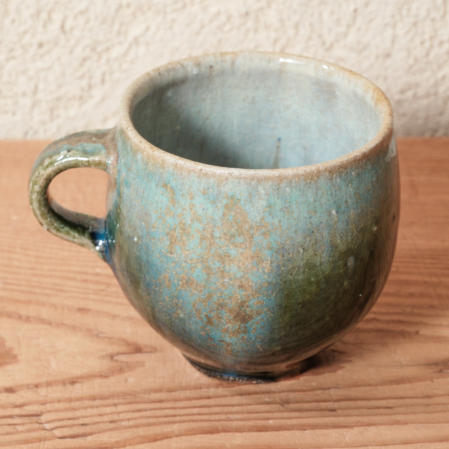 [ 田尾 明子 ] 丸マグカップ 織部 幅約11cm×高約8.5cm