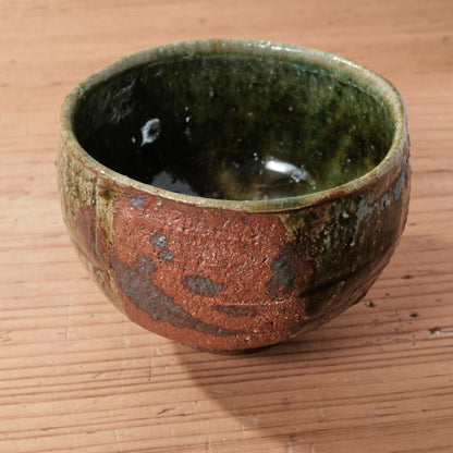 [ 田尾 明子 ] 織部抹茶碗 直径約11.7cm×高約8.5cm