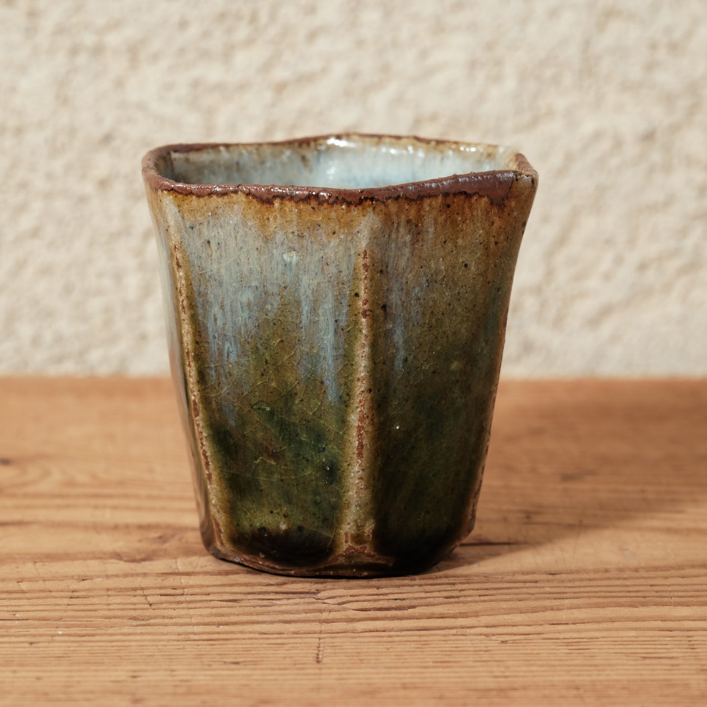 [ 田尾 明子 ] ぐい呑みL 織部 幅約6.4cm×高約6.5cm