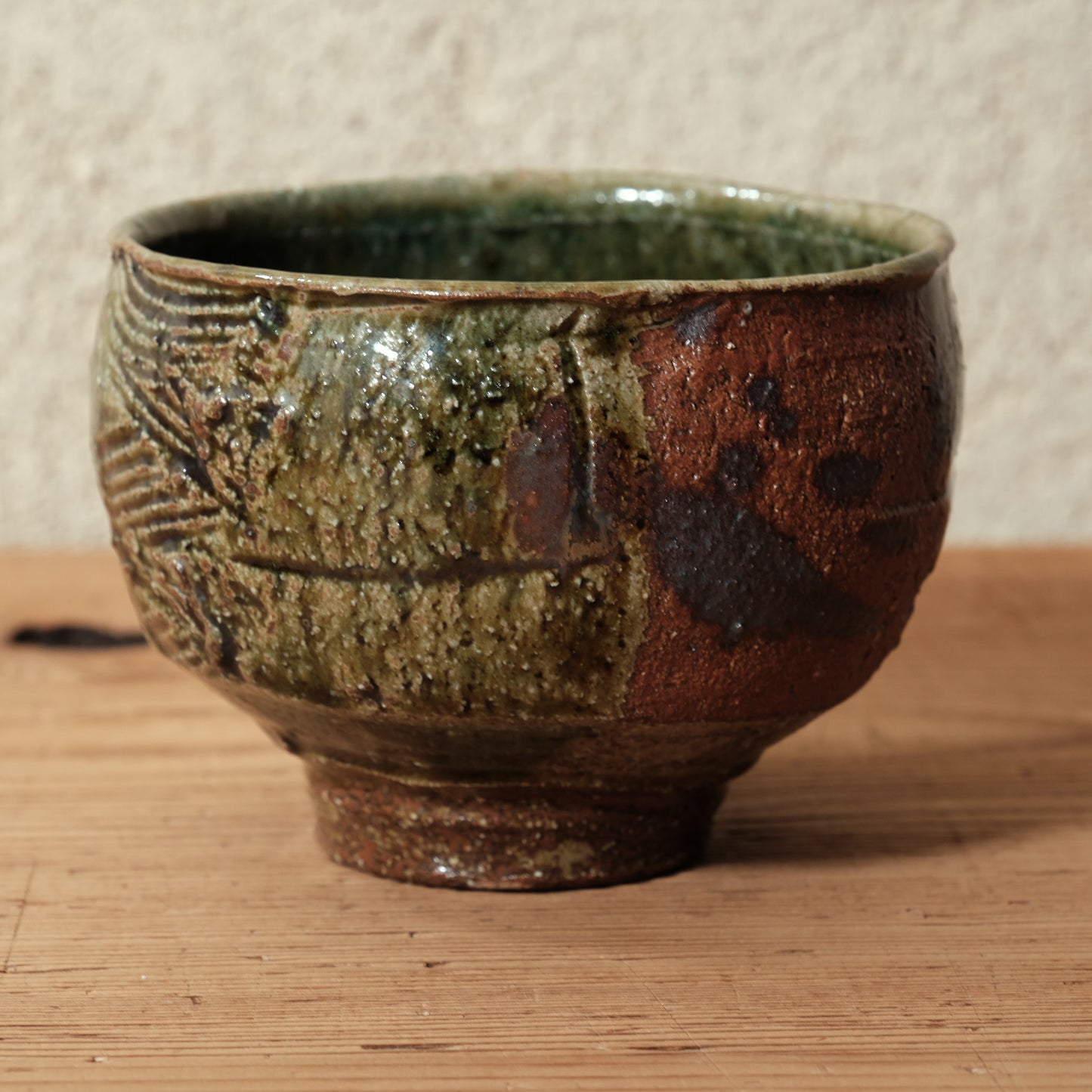 [ 田尾 明子 ] 織部抹茶碗 直径約11.7cm×高約8.5cm