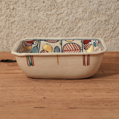 [ 加藤 喜道 ] 絵付け □小鉢 幅約11.5cm 赤絵・金彩 B