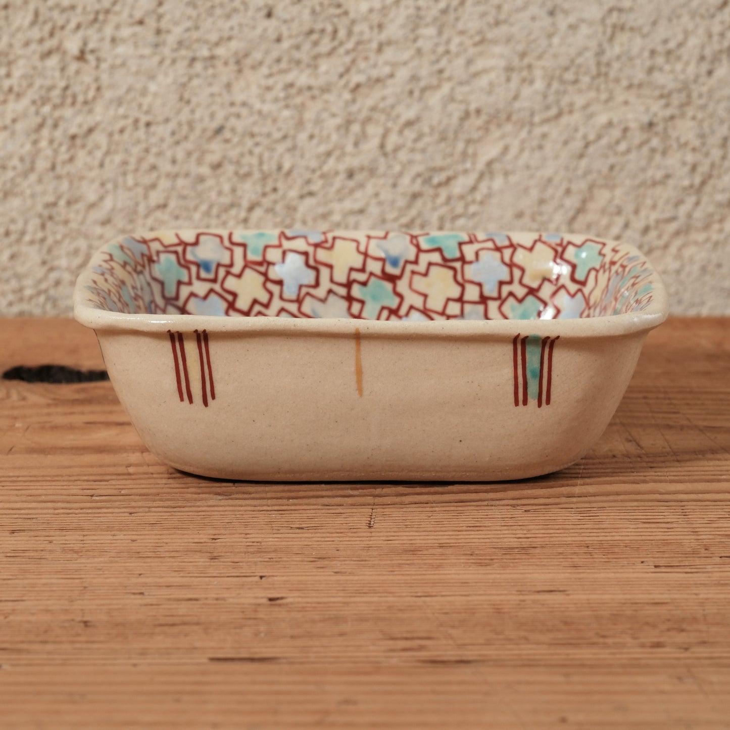 [ 加藤 喜道 ] 絵付け □小鉢 幅約11.5cm 赤絵・金彩 C