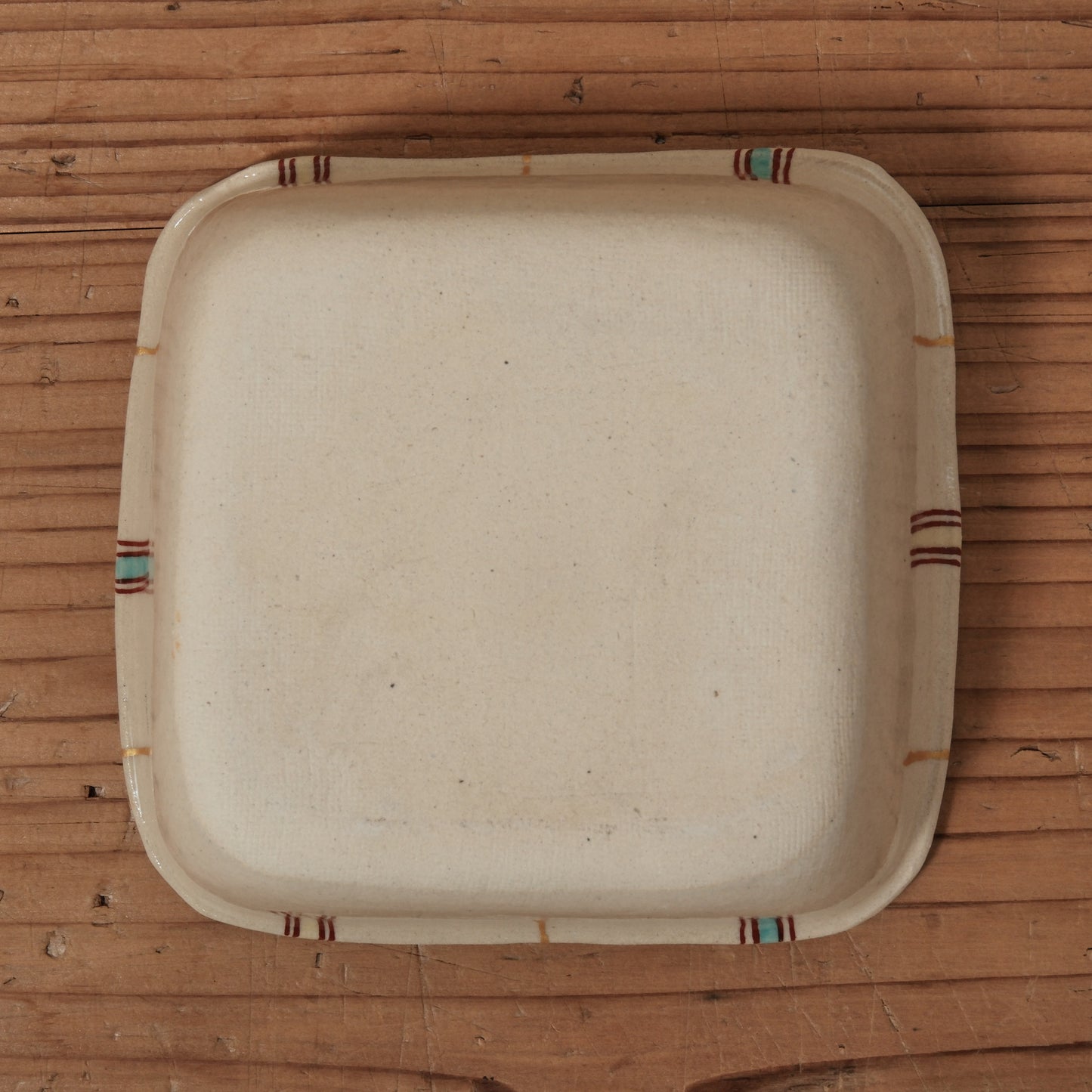 [ 加藤 喜道 ] 絵付け □小鉢 幅約11.5cm 赤絵・金彩 C